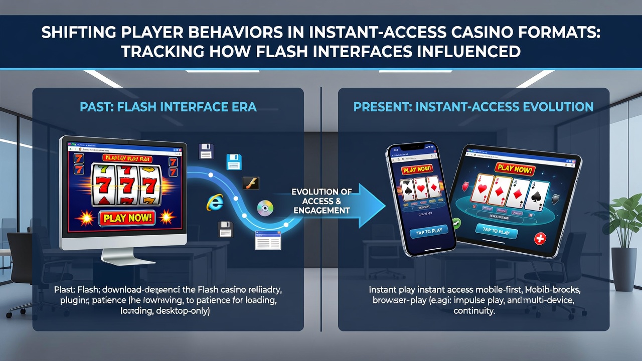 Modern instant-access casino dashboard illustrating retention strategies built on earlier flash adoption insights