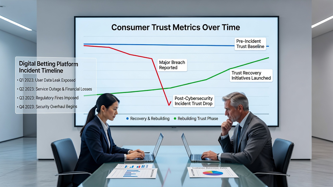 Infographic illustrating trust recovery timelines across different digital betting markets