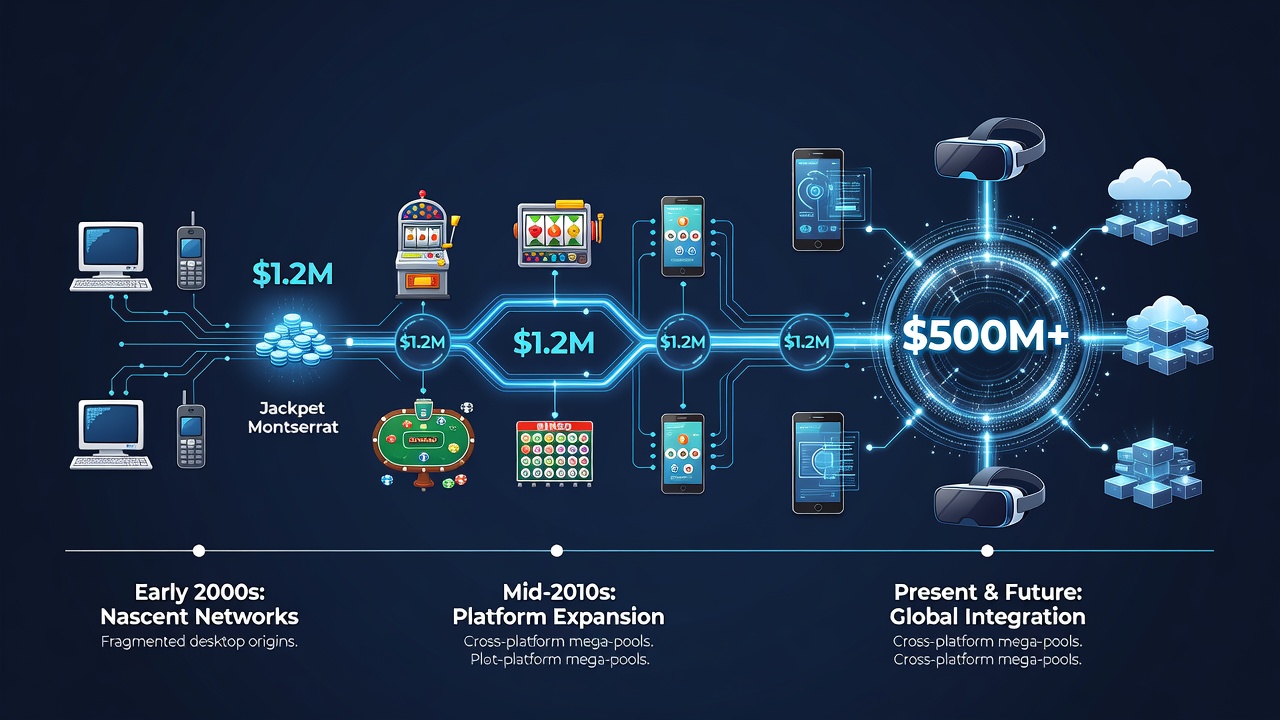 Modern digital dashboard displaying real-time progressive jackpot growth across global gaming platforms